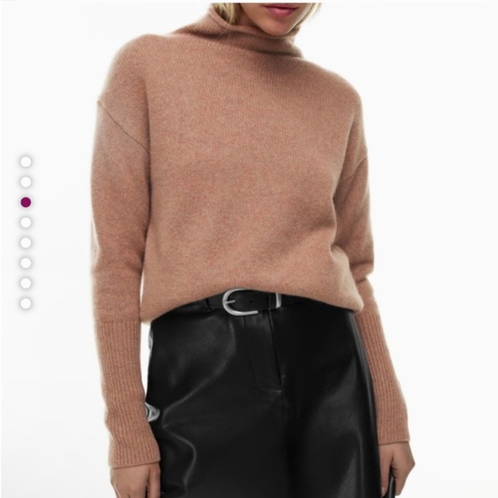 Wilfred Tan  luxe cashmereCowl Neck Sweater